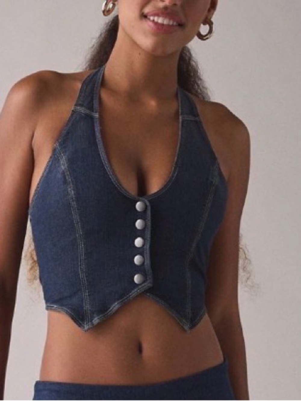 New! Silence + Noise /// cropped halter vest top / new with tags /// size small